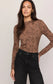 Z Supply Onyx Snake Long Sleeve Top in Cocoa Bean
