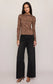 Z Supply Onyx Snake Long Sleeve Top in Cocoa Bean