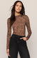 Z Supply Onyx Snake Long Sleeve Top in Cocoa Bean
