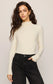 Z Supply Hattie Silky Rib Mock Neck Top in Antique White