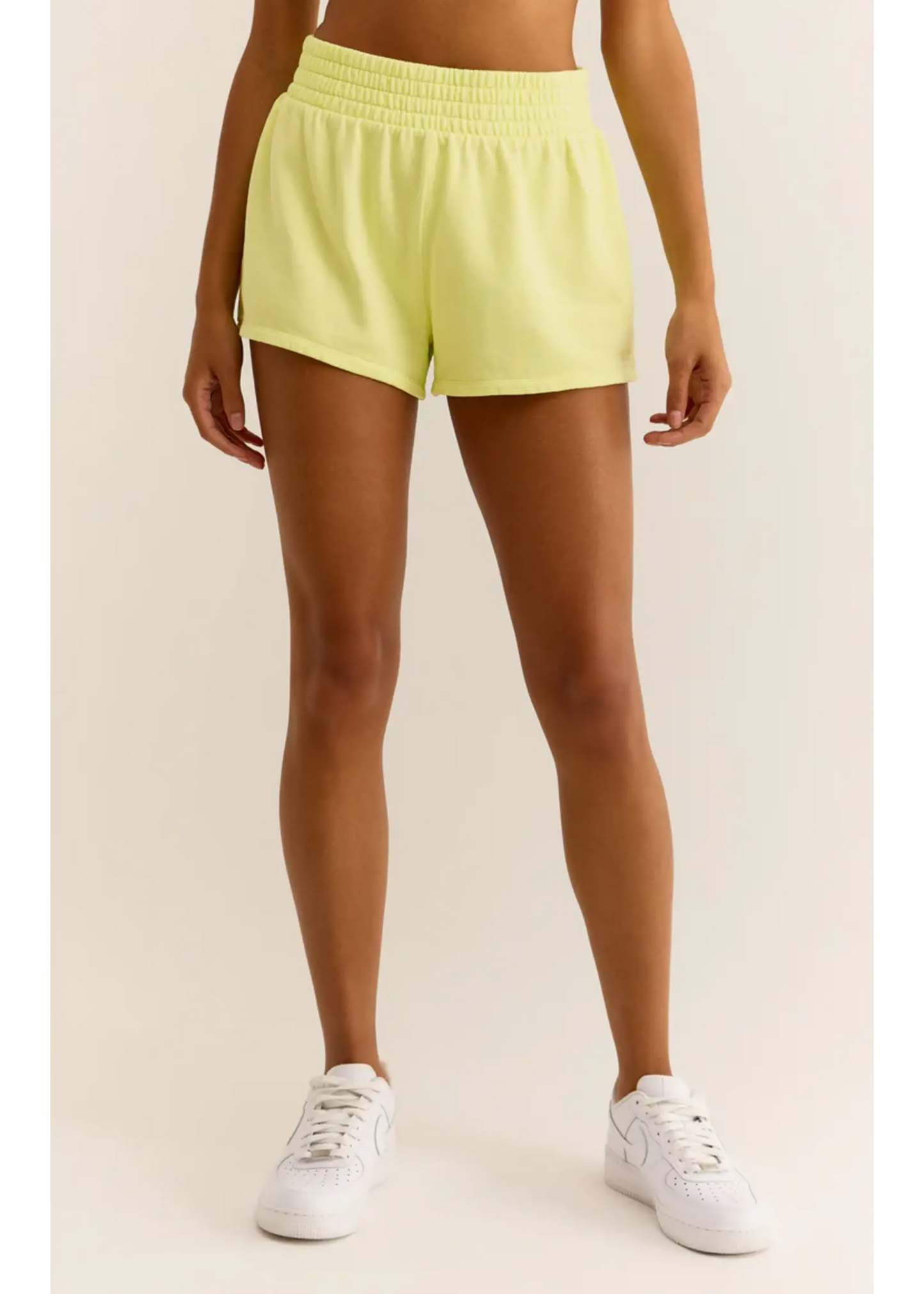 Z Supply Rise Up Fleece Short in Key Lime Pie