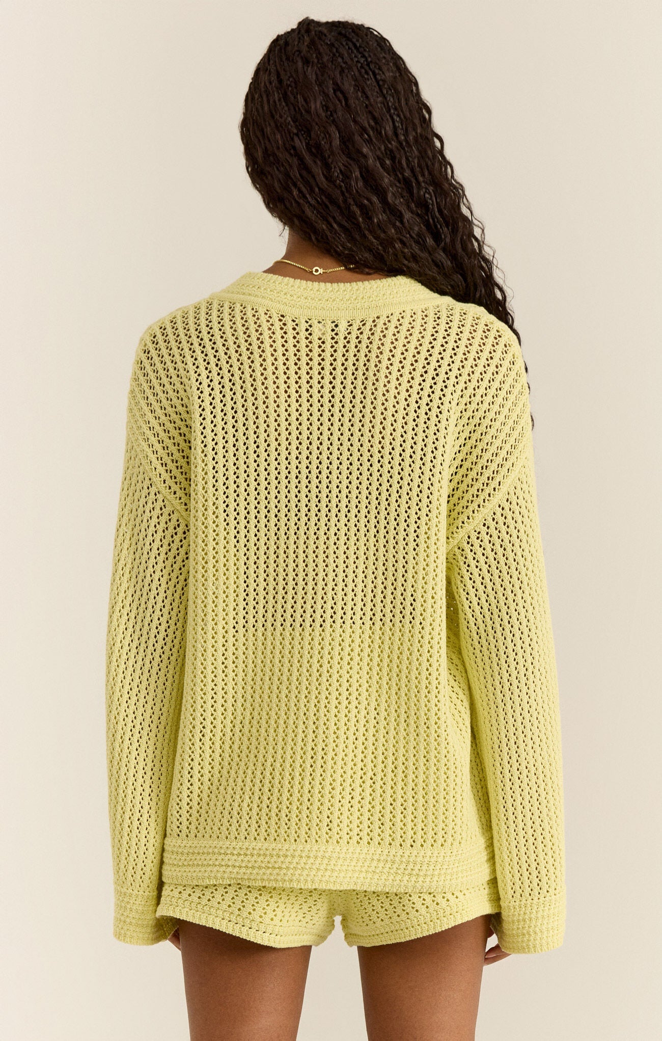 Z Supply Kiami Limeade Crochet Sweater