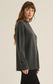 Z Supply Gia Charcoal Heather Crew Neck Sweater