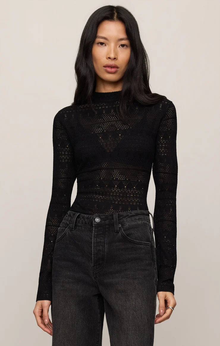 Z Supply Avery Sweater Top in Black