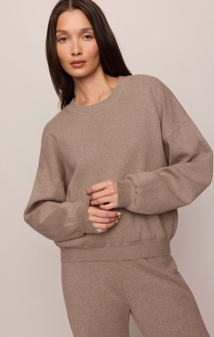 Z Supply Take It Easy Sweater in Heather Ash