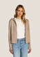 Dylan Zip Hoodie Jacket in Light Brown