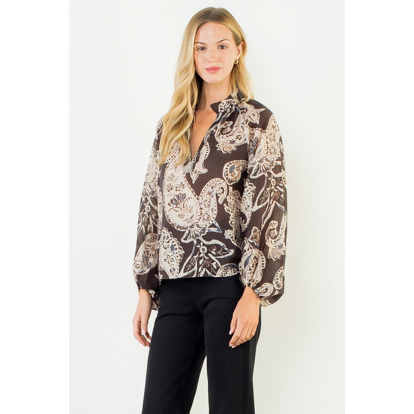 Paisley Long Sleeve Top