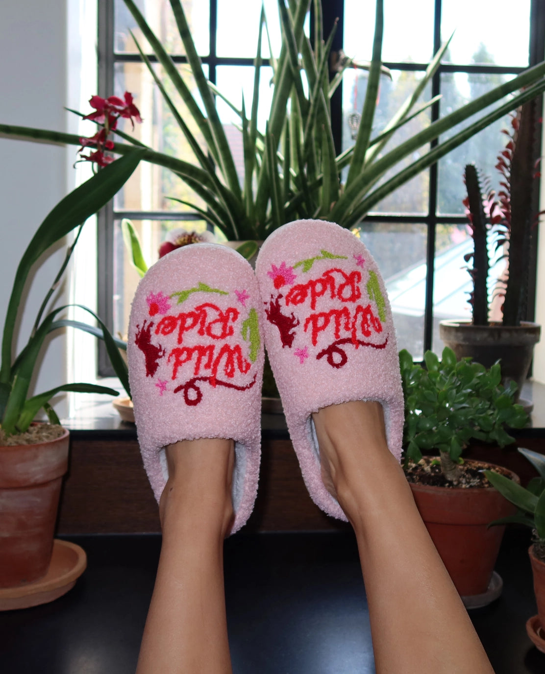 Pink "Wild Ride" Slippers