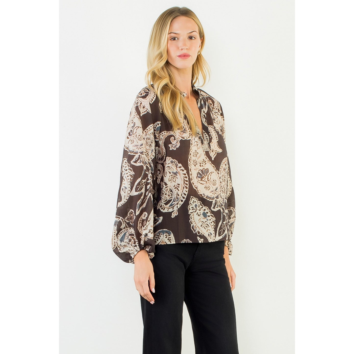 Paisley Long Sleeve Top