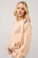 Tan Western Motif Embroidered Graphic Sweatshirt