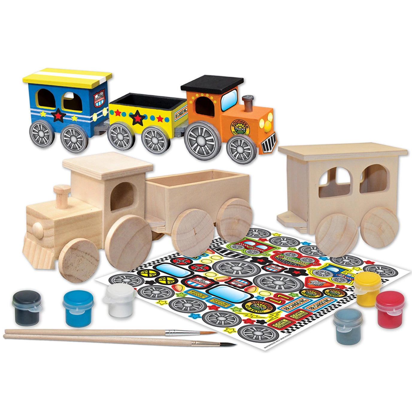 Wooden Toy Train Painting Set