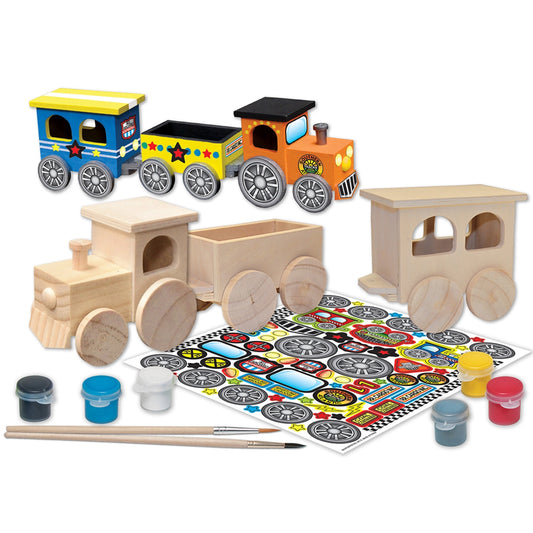 Wooden Toy Train Painting Set