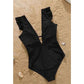 Black Ruffle One-Piece Swimsuit