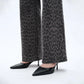 Bayeas High Rise Leopard Print Wide Leg Pants