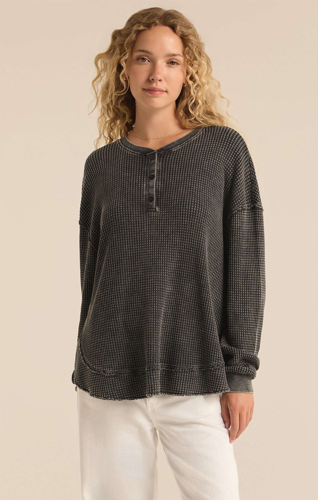 Z Supply Women's Jax Cozy Waffle Henley