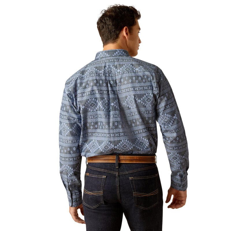 Ariat Eddie Classic Fit Long Sleeve Shirt in Navy