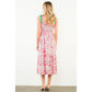 Floral Print Smocked Bodice Tiered Maxi Dress