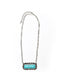 West & Co. 18" Turquoise Bar Necklace with Stamped Border