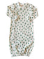 SIIX Collection Organic Pointelle Baby Gown in Cactus Print