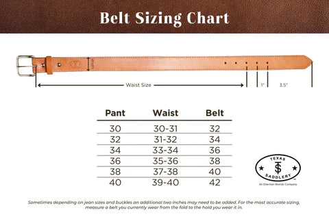 Texas Saddlery Saddle Tan Combo Belt