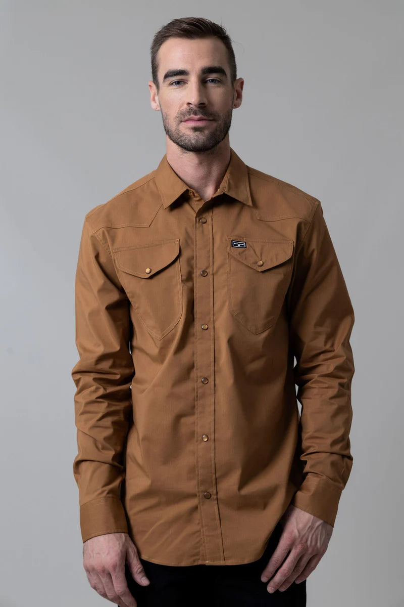 Kimes Ranch Blackout Dress Shirt in Brown