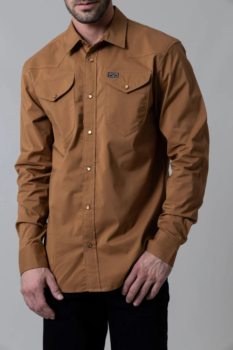 Kimes Ranch Blackout Dress Shirt in Brown