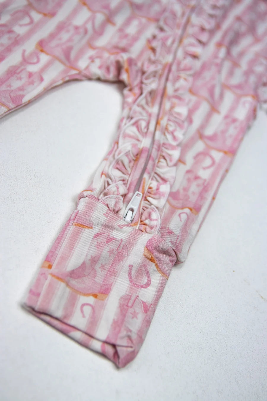 Blushin' Boots Two Way Zip Bamboo Footie