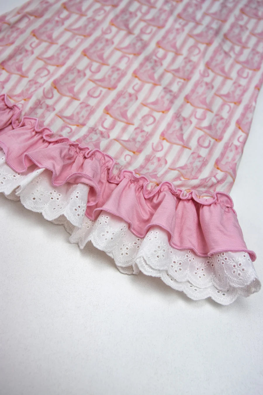 Blushin' Boots Bamboo Ruffle Toddler Nightgown