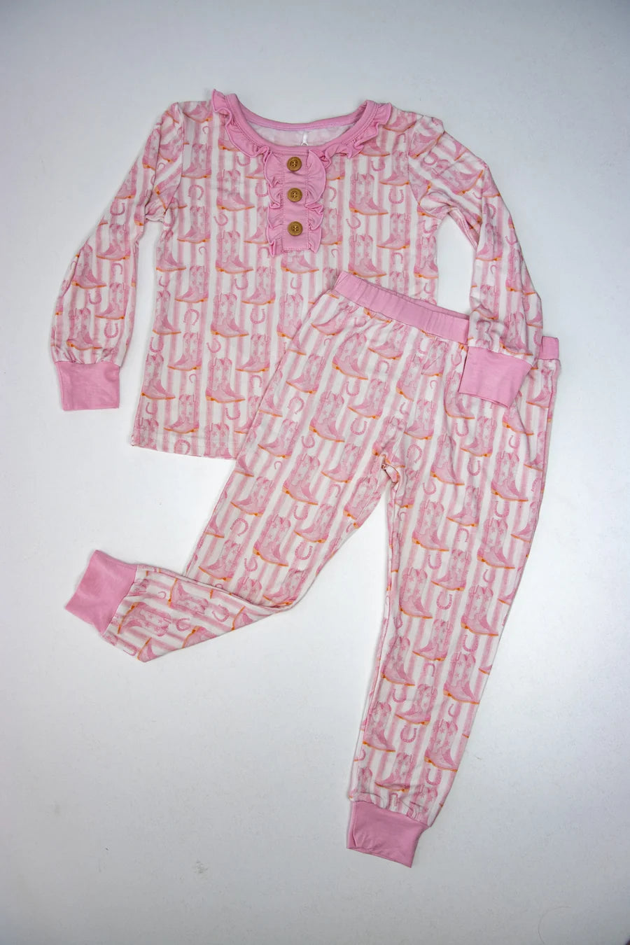 Blushin' Boots 2 Piece Bamboo Toddler Pajama Set