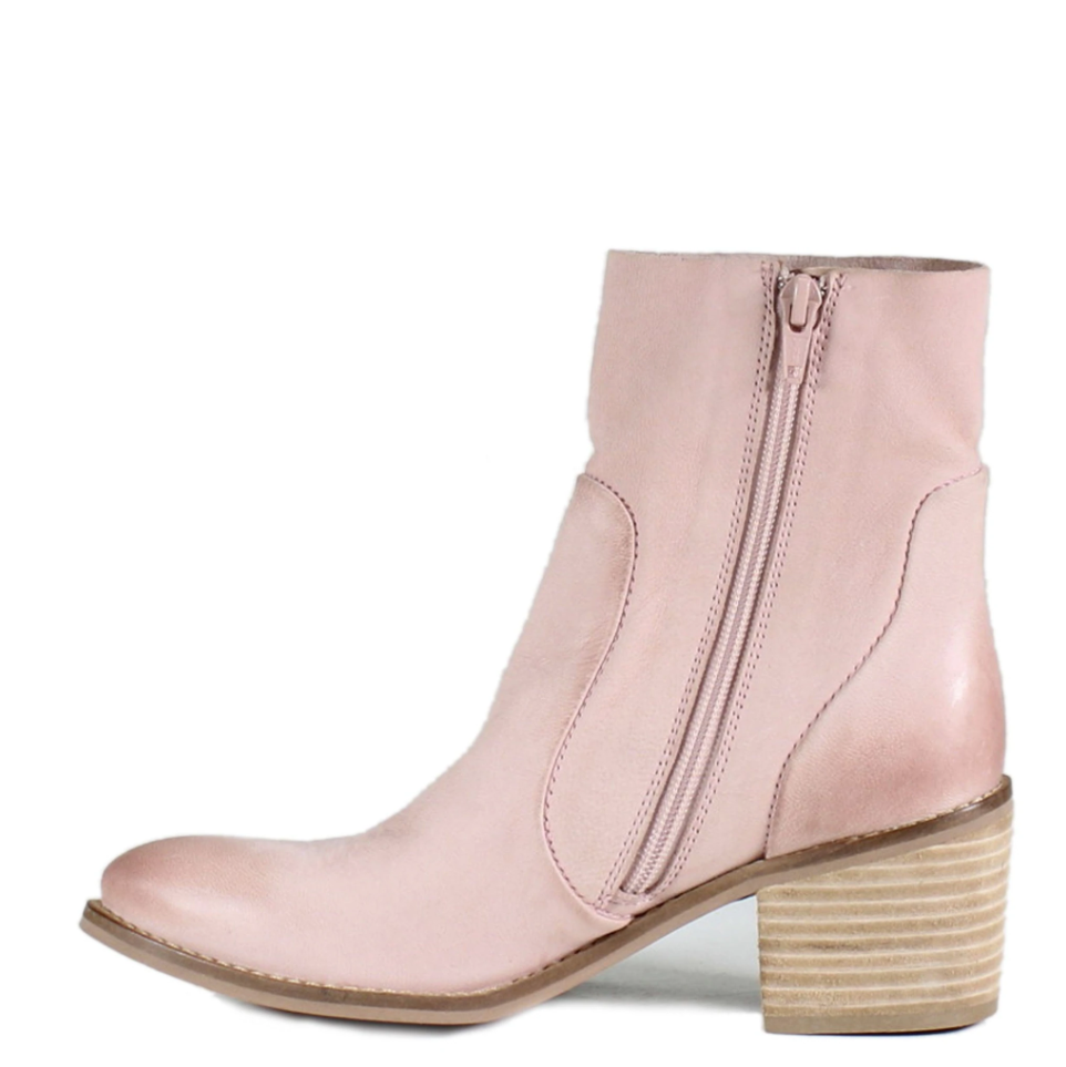 Majes Tic Leather Bootie Pale Pink 6