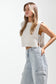 NoaBoa Sleeveless Side Tie Linen Top in Oatmeal