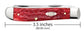 Case Peach Seed Jig Dark Red Bone Carbon Steel Mini Trapper