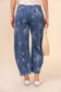 Blue B Western Print Barrel Leg Denim Jean