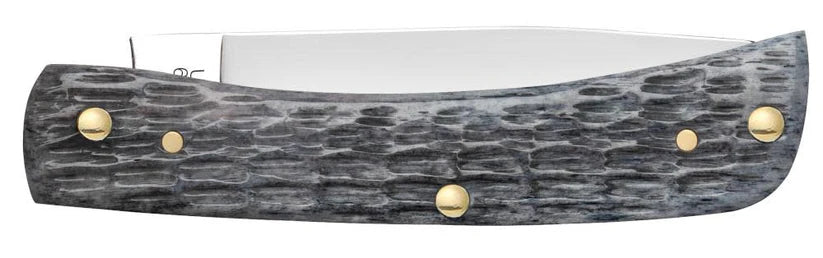 Case Pocket Worn Crandall Jig Gray Bone Sod Buster Jr Knife
