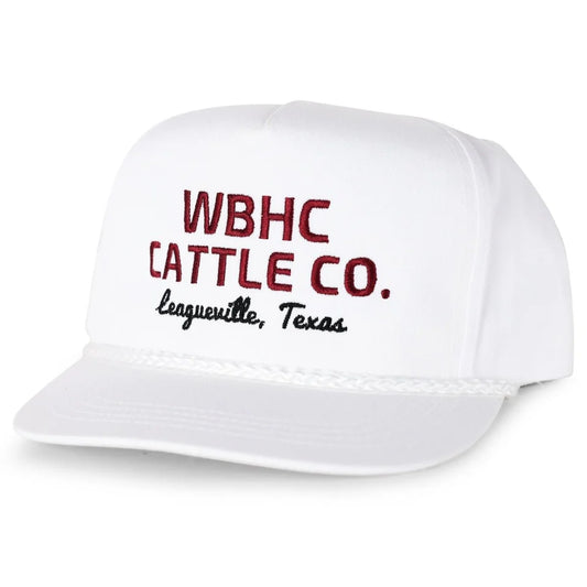 Whiskey Bent Hat Co. Cattleman Rope White Cap