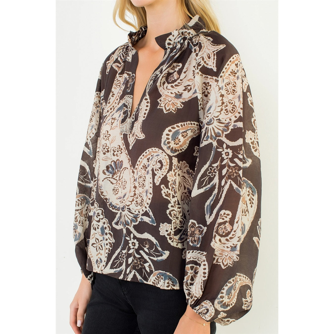 Paisley Long Sleeve Top