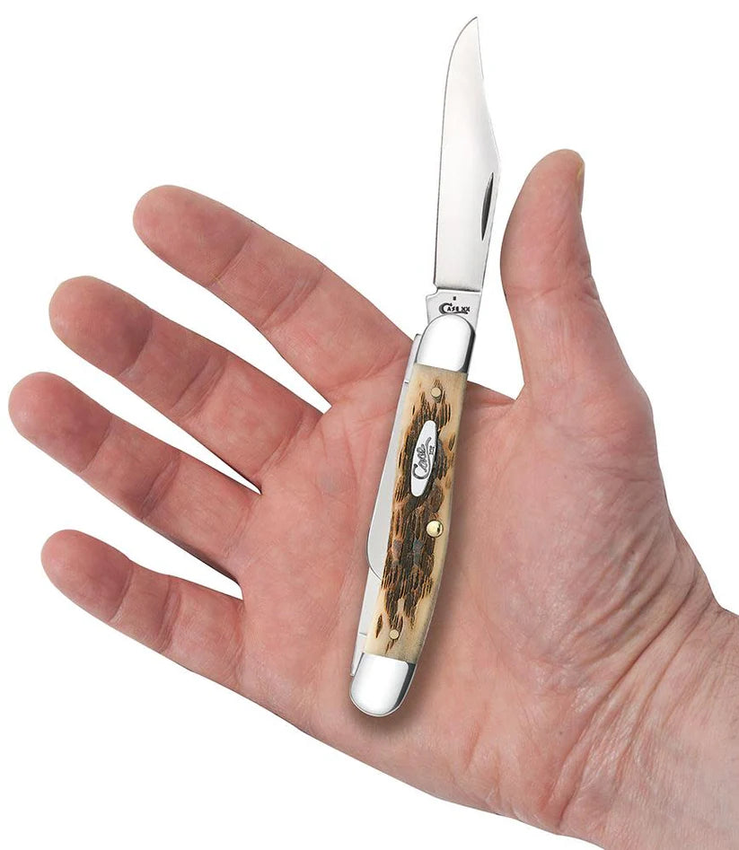 Case Peach Seed Jig Amber Bone Stockman