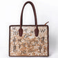American Darling Ranch Brand Print Hair-On Hide Western Tote Bag