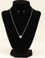 Blazin Roxx Silver Cross Stamped Necklace and Earring Set