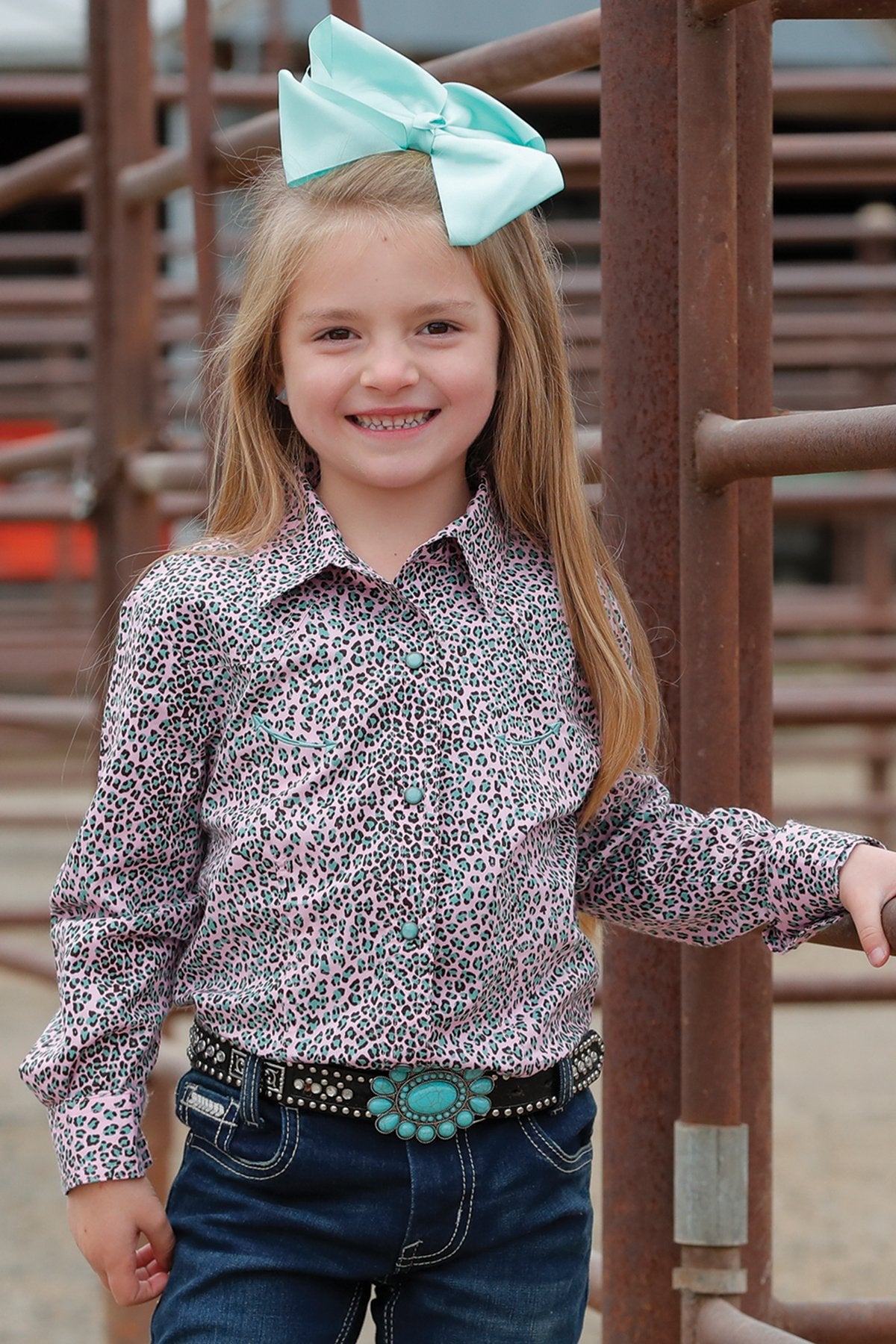 Cinch Girl's Leopard Print Button-Down