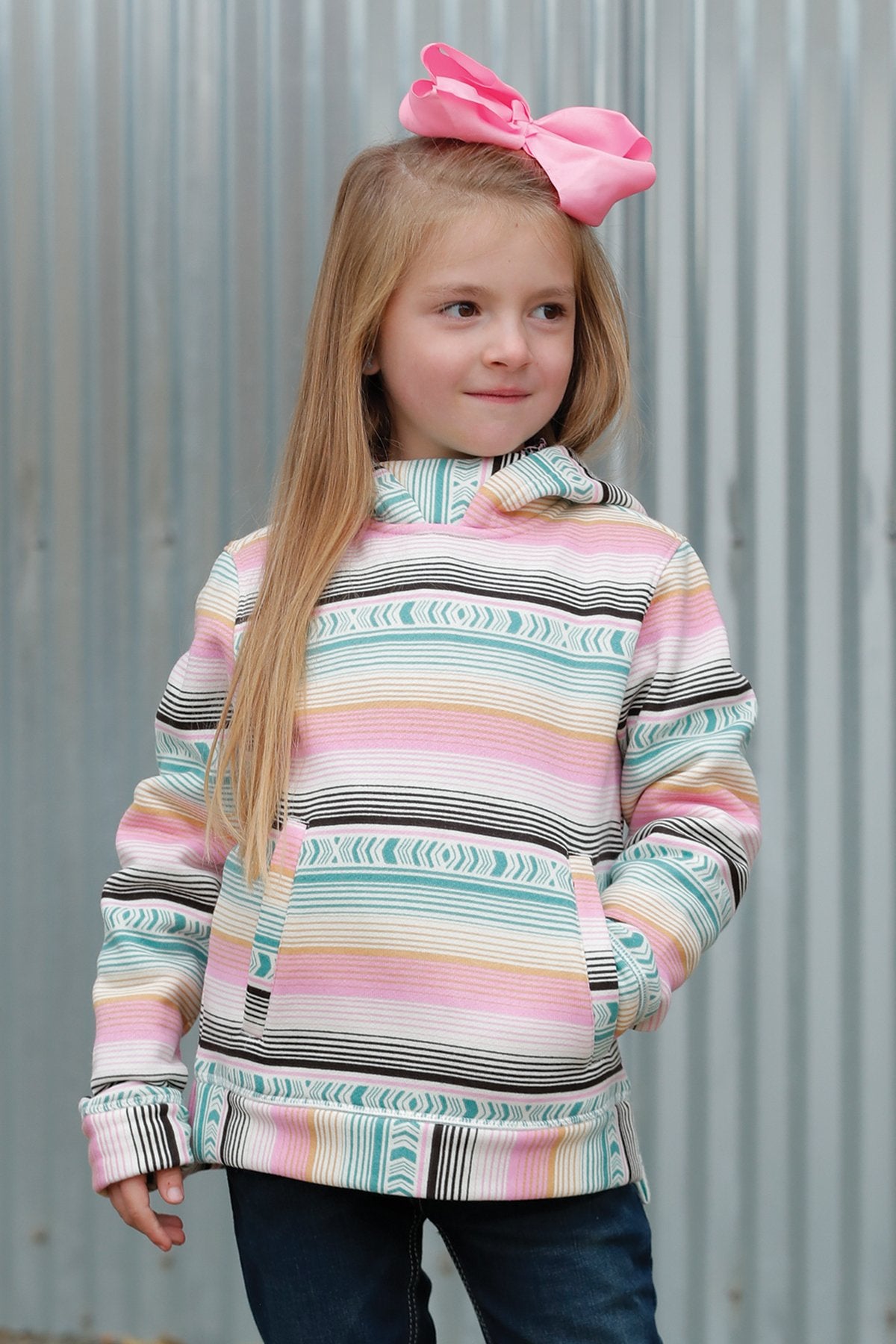 Cinch Girl's Blanket Stripe Hoodie