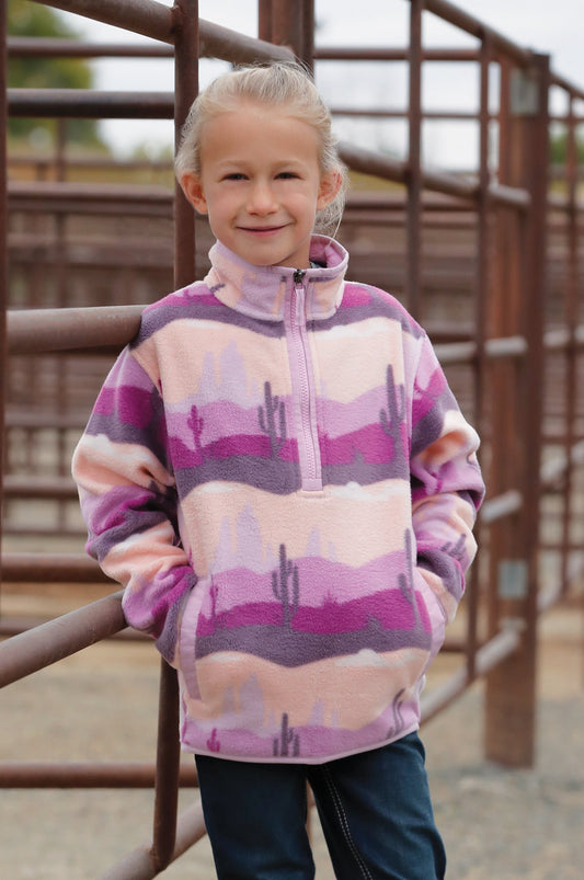 Cruel Girl Girl's Pink/Purple Desert Fleece Pullover