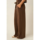 Cloud Knit Wide Leg Pants in Brown