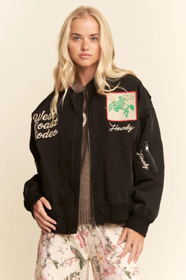 West Coast Rodeo Embroidered Bomber Jacket