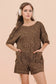 Comfy Leopard Printed Knit Romper