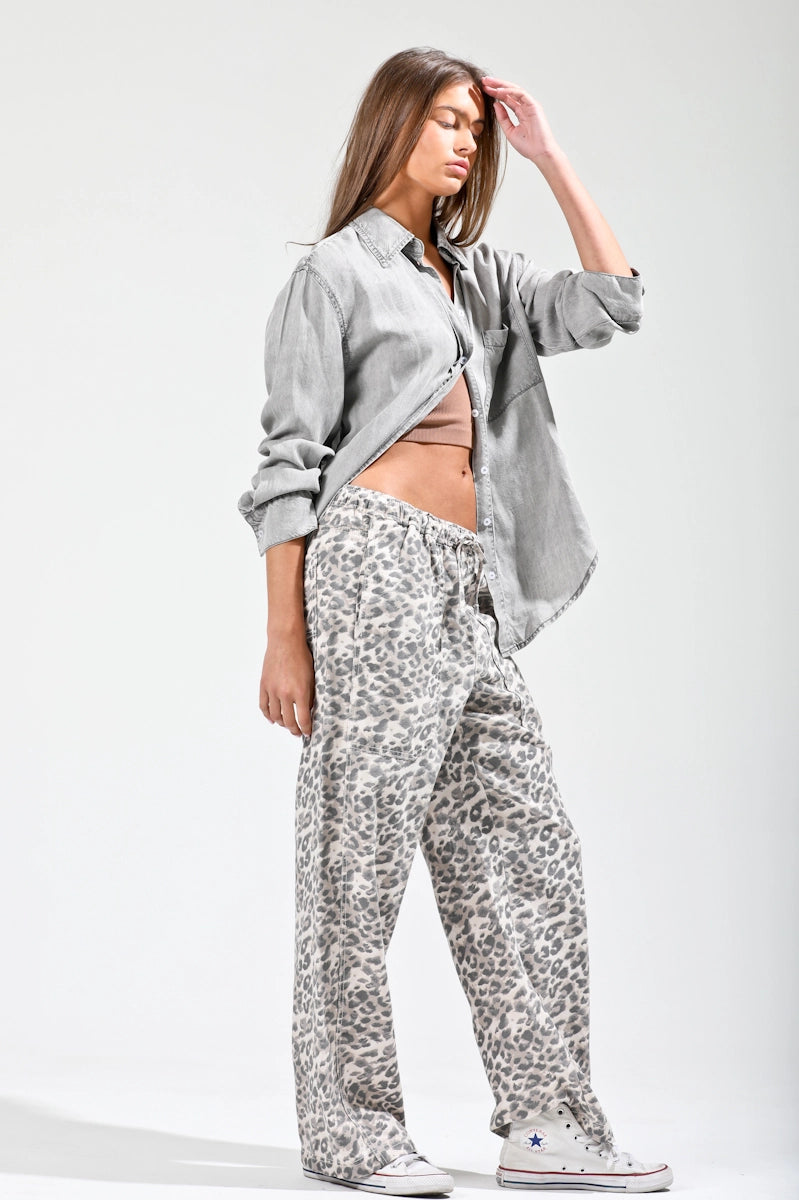 NoaBoa Leopard Printed Cargo Pants