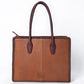 American Darling Ranch Brand Print Hair-On Hide Western Tote Bag