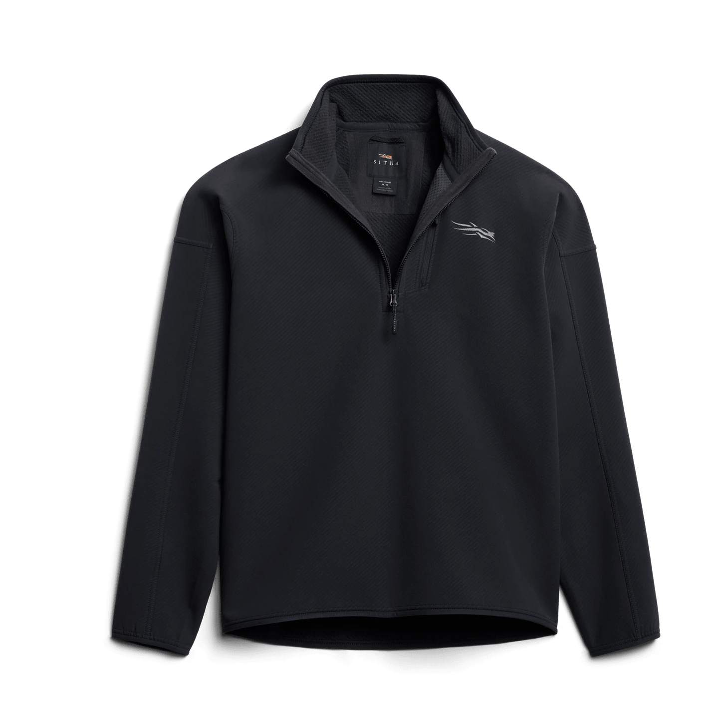 Sitka Alpha Fleece 1/4 Zip Pullover in Sitka Black