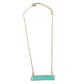 West & Co. Dainty Gold Necklace with Turquoise Bar