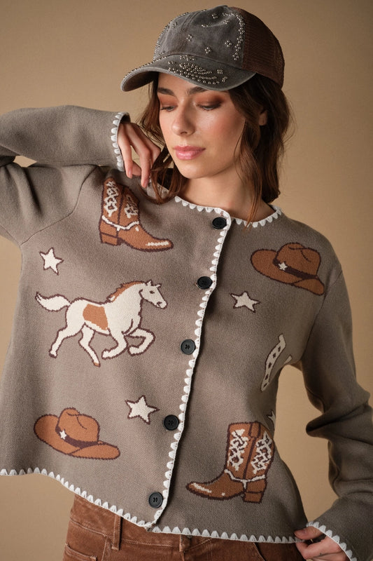 Western Sweater Cardigan